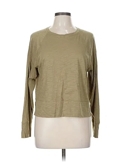Pre-owned Athleta Long Sleeve T-shirt In Brown