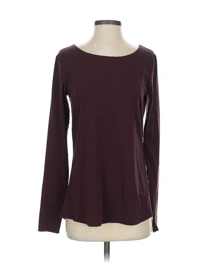 Pre-owned Athleta Long Sleeve T-shirt In Burgundy