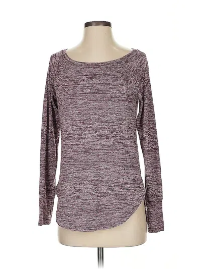 Pre-owned Athleta Long Sleeve T-shirt In Burgundy