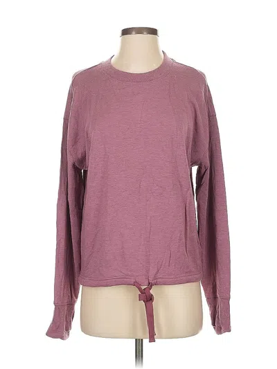 Pre-owned Athleta Long Sleeve T-shirt In Burgundy