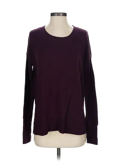 Pre-owned Athleta Long Sleeve T-shirt In Burgundy