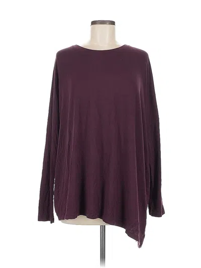 Pre-owned Athleta Long Sleeve T-shirt In Burgundy