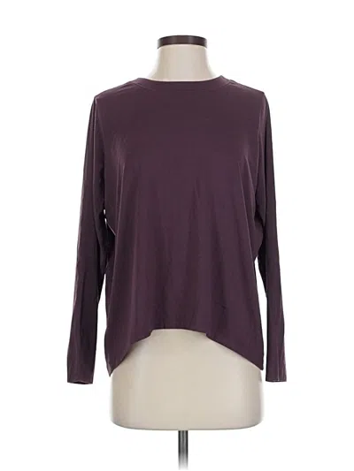 Pre-owned Athleta Long Sleeve T-shirt In Burgundy
