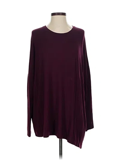 Pre-owned Athleta Long Sleeve T-shirt In Burgundy
