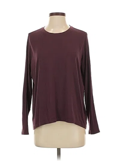 Pre-owned Athleta Long Sleeve T-shirt In Burgundy