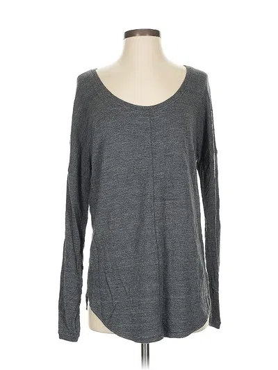 Pre-owned Athleta Long Sleeve T-shirt In Gray