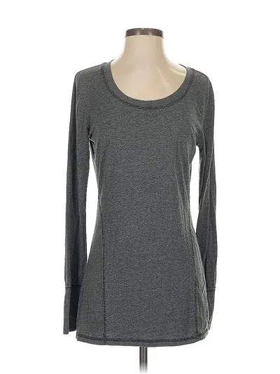 Pre-owned Athleta Long Sleeve T-shirt In Gray