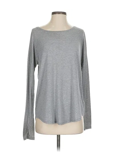 Pre-owned Athleta Long Sleeve T-shirt In Gray