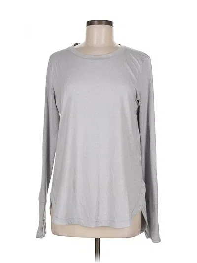 Pre-owned Athleta Long Sleeve T-shirt In Gray
