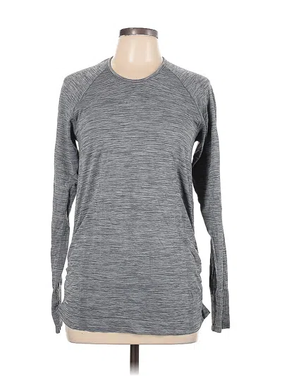 Pre-owned Athleta Long Sleeve T-shirt In Gray