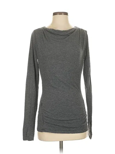 Pre-owned Athleta Long Sleeve T-shirt In Gray