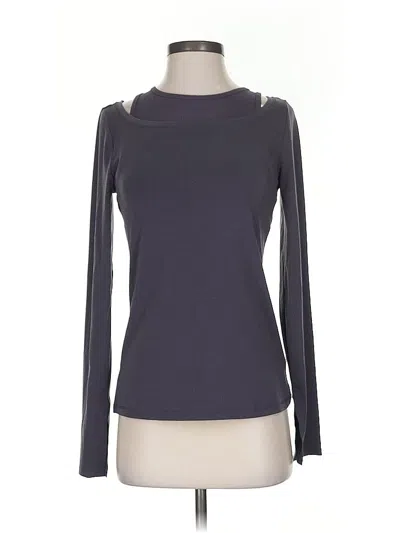Pre-owned Athleta Long Sleeve T-shirt In Gray