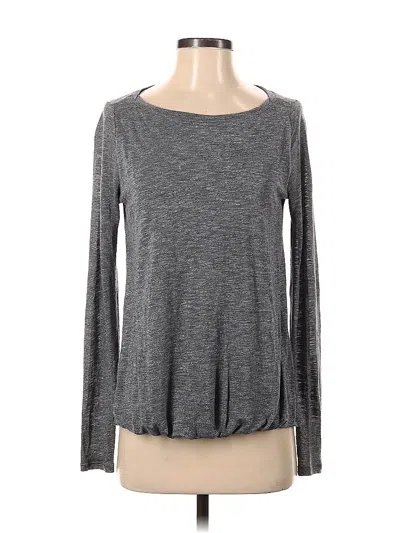 Pre-owned Athleta Long Sleeve T-shirt In Gray
