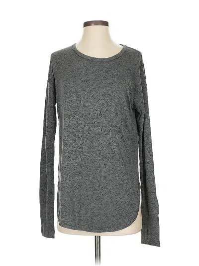 Pre-owned Athleta Long Sleeve T-shirt In Gray
