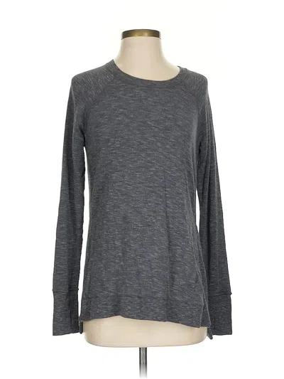 Pre-owned Athleta Long Sleeve T-shirt In Gray