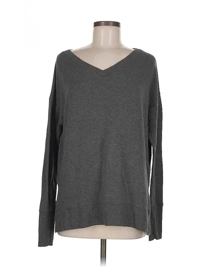 Pre-owned Athleta Long Sleeve T-shirt In Gray