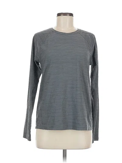 Pre-owned Athleta Long Sleeve T-shirt In Gray