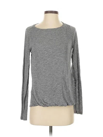Pre-owned Athleta Long Sleeve T-shirt In Gray