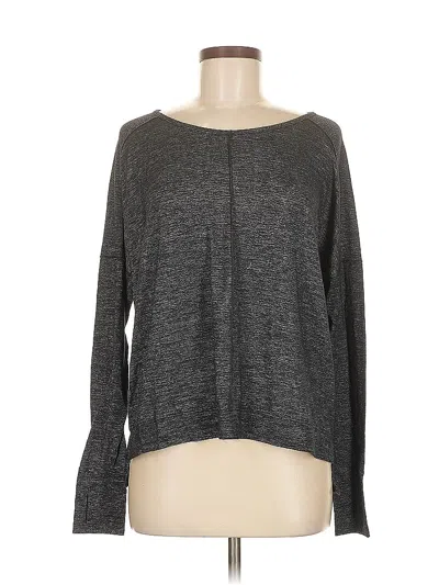 Pre-owned Athleta Long Sleeve T-shirt In Gray