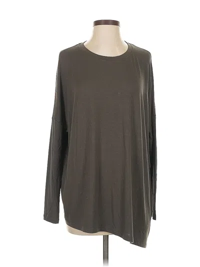 Pre-owned Athleta Long Sleeve T-shirt In Gray