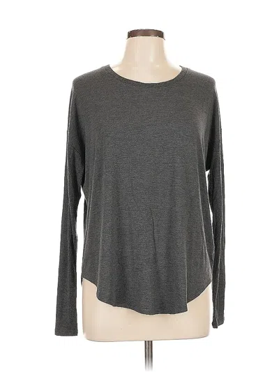 Pre-owned Athleta Long Sleeve T-shirt In Gray