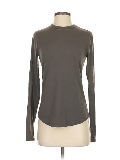 Pre-owned Athleta Long Sleeve T-shirt In Gray