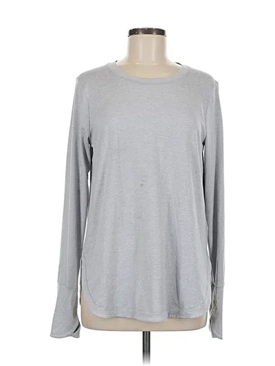 Pre-owned Athleta Long Sleeve T-shirt In Gray