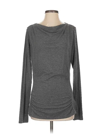 Pre-owned Athleta Long Sleeve T-shirt In Gray