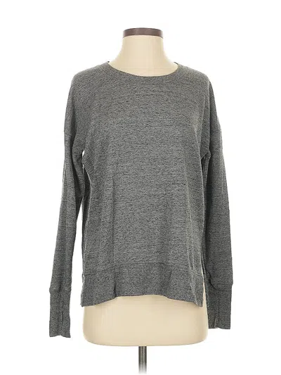 Pre-owned Athleta Long Sleeve T-shirt In Gray