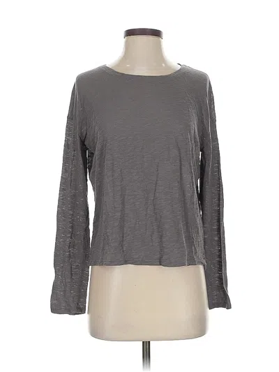 Pre-owned Athleta Long Sleeve T-shirt In Gray