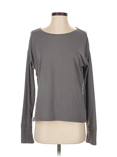 Pre-owned Athleta Long Sleeve T-shirt In Gray