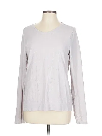 Pre-owned Athleta Long Sleeve T-shirt In Gray