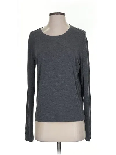 Pre-owned Athleta Long Sleeve T-shirt In Gray