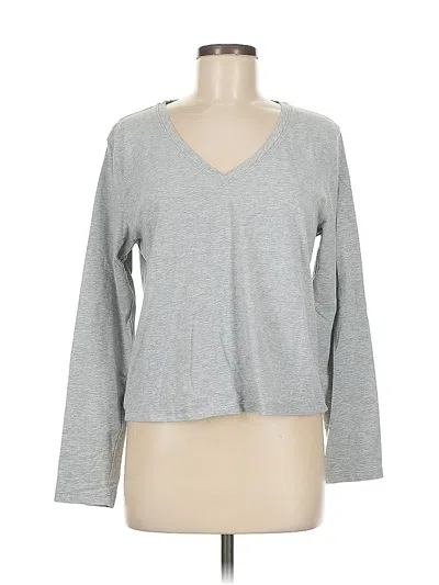 Pre-owned Athleta Long Sleeve T-shirt In Gray