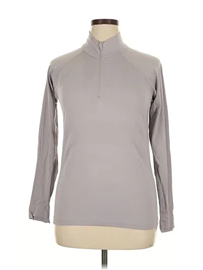 Pre-owned Athleta Long Sleeve T-shirt In Gray