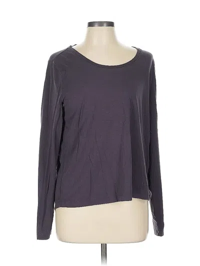 Pre-owned Athleta Long Sleeve T-shirt In Gray