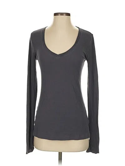 Pre-owned Athleta Long Sleeve T-shirt In Gray