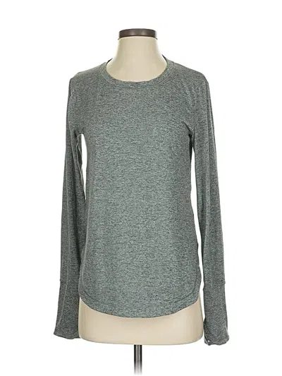 Pre-owned Athleta Long Sleeve T-shirt In Gray