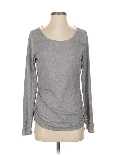 Pre-owned Athleta Long Sleeve T-shirt In Gray