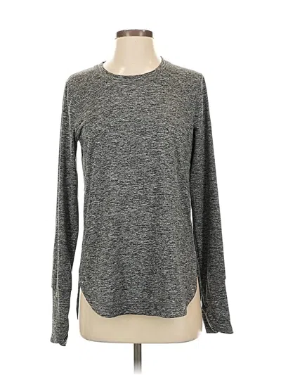 Pre-owned Athleta Long Sleeve T-shirt In Gray