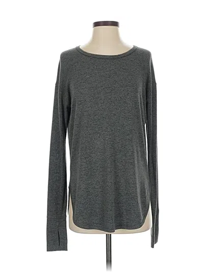 Pre-owned Athleta Long Sleeve T-shirt In Gray