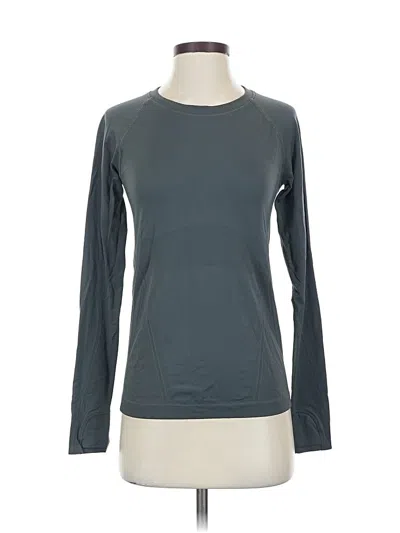 Pre-owned Athleta Long Sleeve T-shirt In Gray