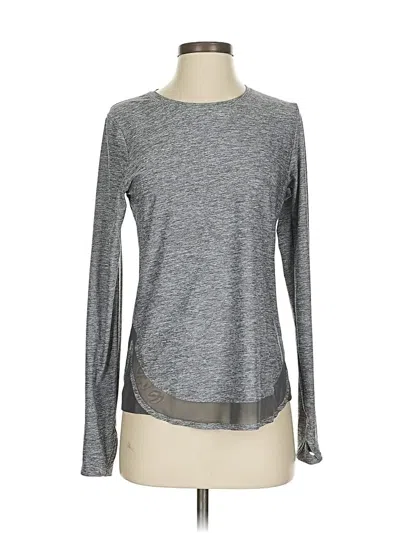 Pre-owned Athleta Long Sleeve T-shirt In Gray
