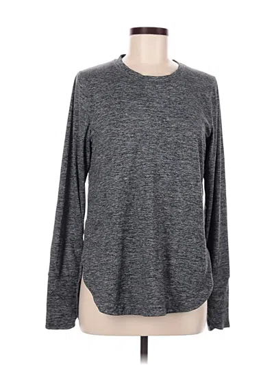 Pre-owned Athleta Long Sleeve T-shirt In Gray