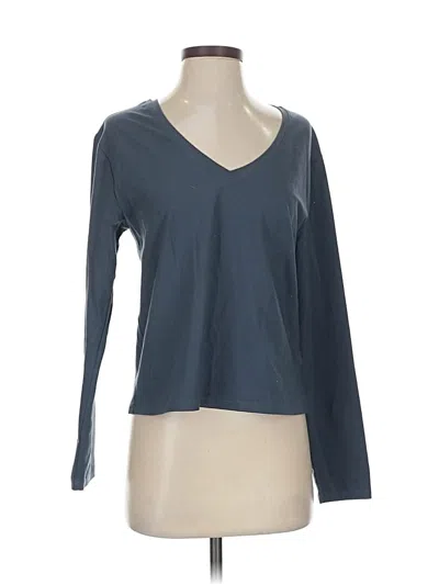 Pre-owned Athleta Long Sleeve T-shirt In Gray