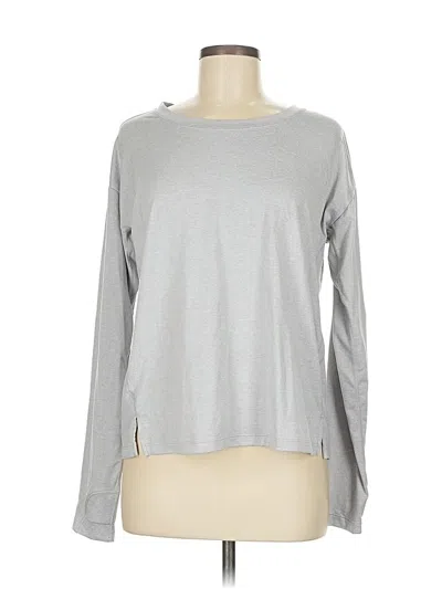 Pre-owned Athleta Long Sleeve T-shirt In Gray