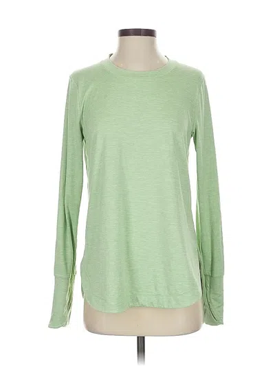 Pre-owned Athleta Long Sleeve T-shirt In Green