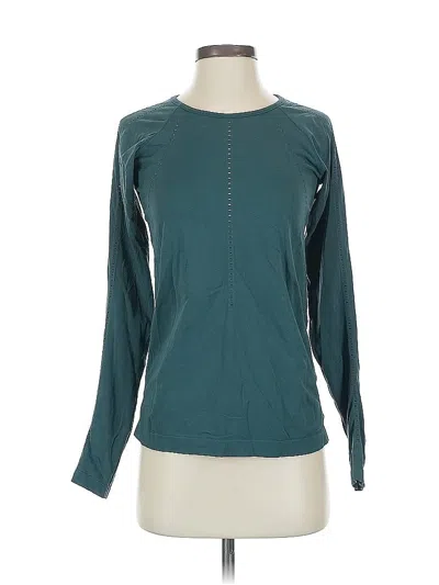 Pre-owned Athleta Long Sleeve T-shirt In Green
