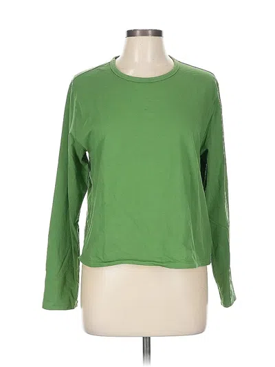 Pre-owned Athleta Long Sleeve T-shirt In Green