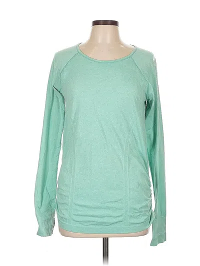 Pre-owned Athleta Long Sleeve T-shirt In Green